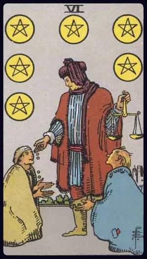 펜타클의 6 (Six of Pentacles)