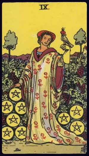 펜타클의 9 (Nine of Pentacles)